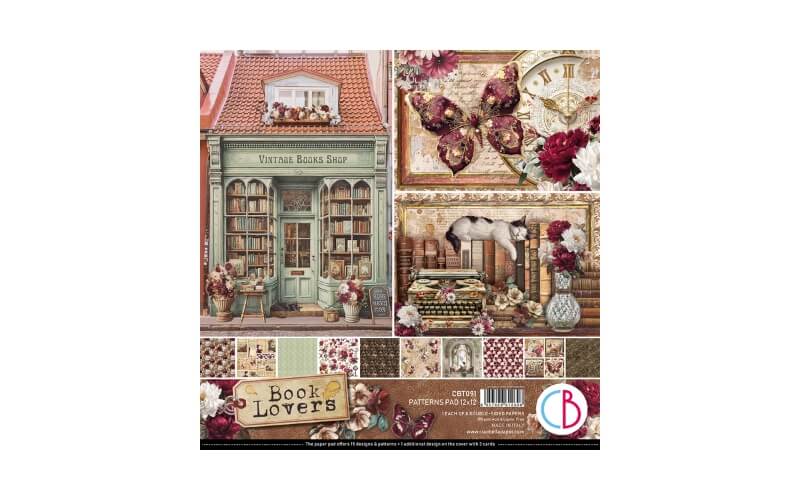 Plakboekpapier 30x30 Book Lovers Patterns Ciao Bella