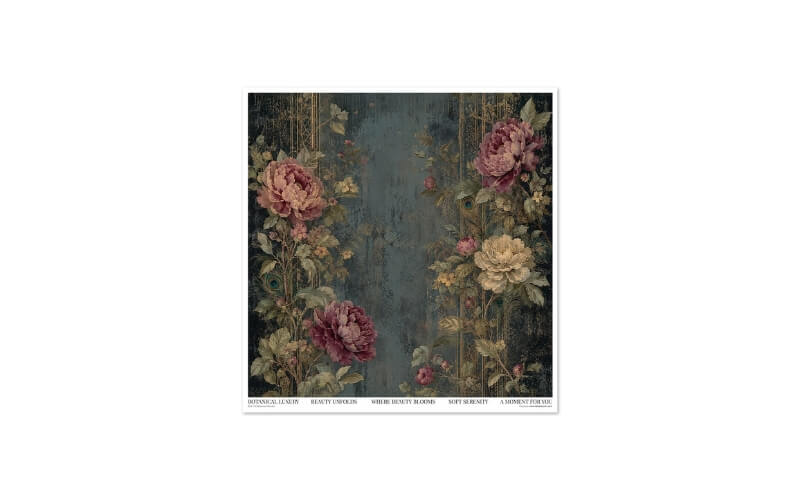 Plakboekpapier 30x30 Botanical Boudoir Itd Collection