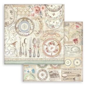 Plakboekpapier 30x30 Brocante Antiek Stamperia