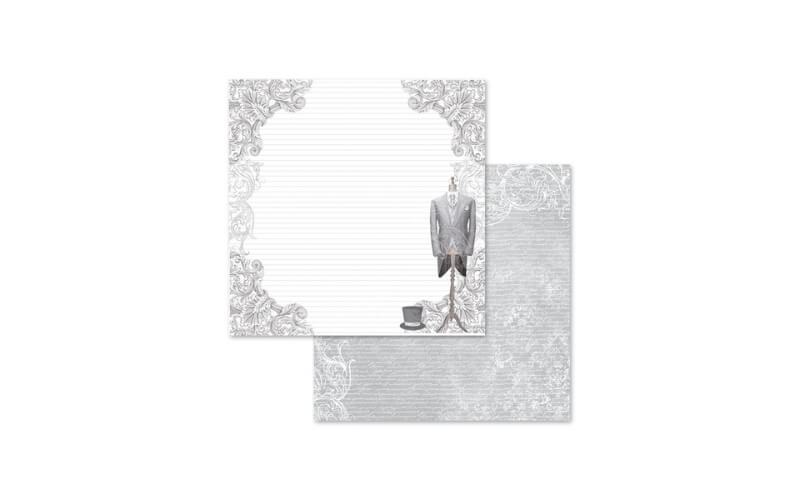 Plakboekpapier 30x30 Bruiloft Stamperia