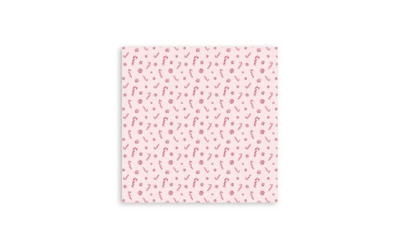 Plakboekpapier 30x30 Candy Christmas Enkelzijdig Stamperia
