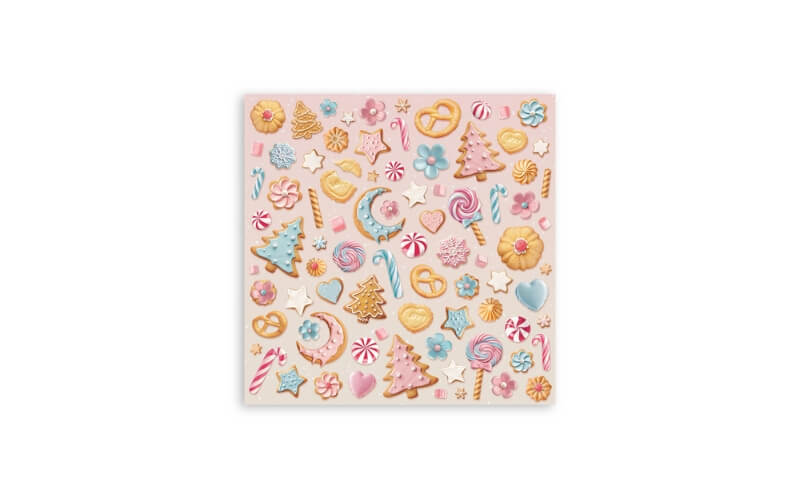 Plakboekpapier 30x30 Candy Christmas Stamperia