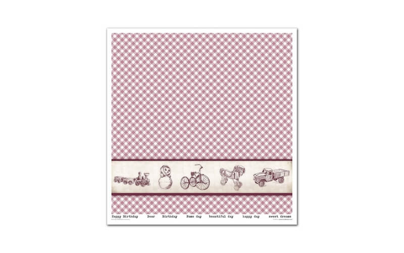 Plakboekpapier 30x30 Childhood Memories Itd Collection