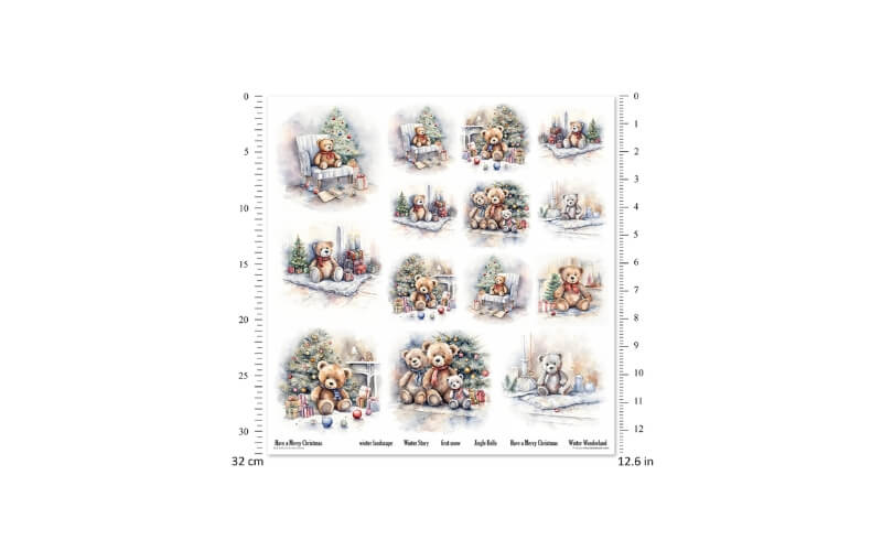 Plakboekpapier 30x30 Christmas Wishes Itd Collection