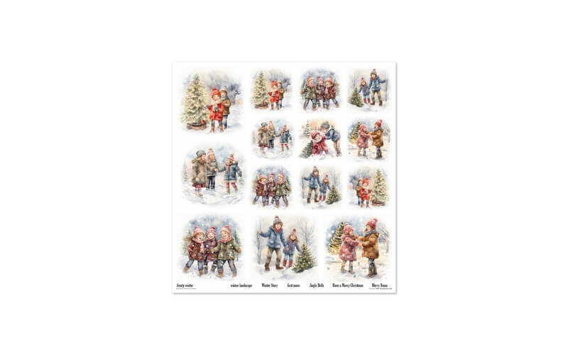 Plakboekpapier 30x30 Christmas Wishes Itd Collection