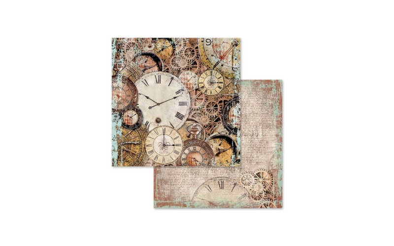 Plakboekpapier 30x30 Clockwise Stamperia