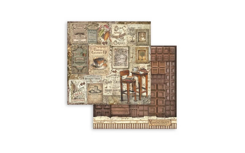 Plakboekpapier 30x30 Coffee and Chocolates Stamperia