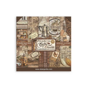 Plakboekpapier 30x30 Coffee and Chocolates Stamperia