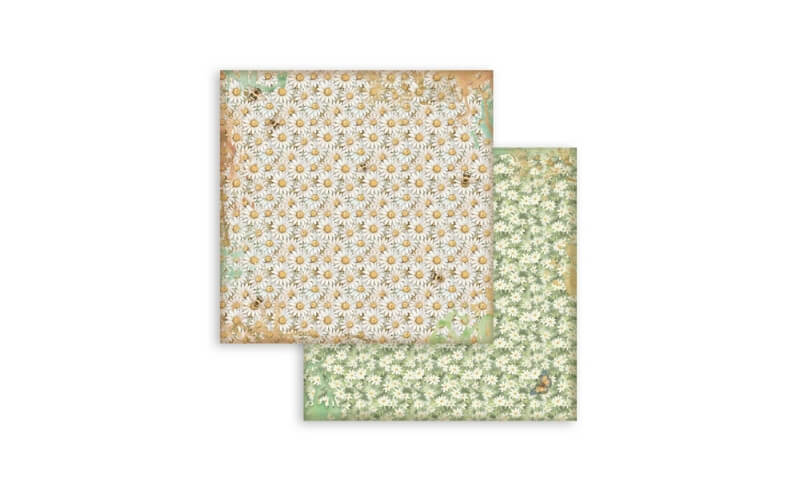 Plakboekpapier 30x30 Daisy Art Achtergronden Stamperia