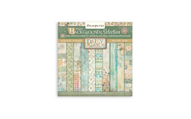 Plakboekpapier 30x30 Daisy Art Achtergronden Stamperia