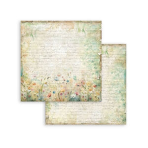 Plakboekpapier 30x30 Daisy Art Flowers Stamperia