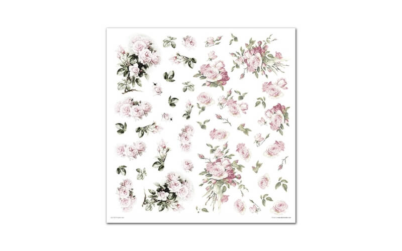 Plakboekpapier 30x30 English Rose Itd Collection