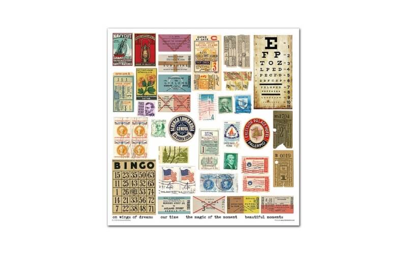 Plakboekpapier 30x30 Ephemeral Moments Itd Collection