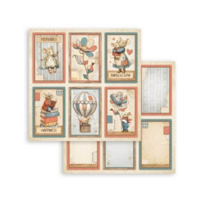 Plakboekpapier 30x30 Family 6 Cards Stamperia