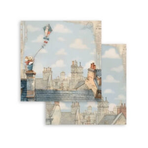 Plakboekpapier 30x30 Family Kite Stamperia