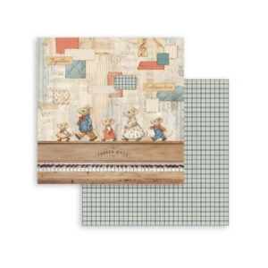 Plakboekpapier 30x30 Family Piano Stamperia