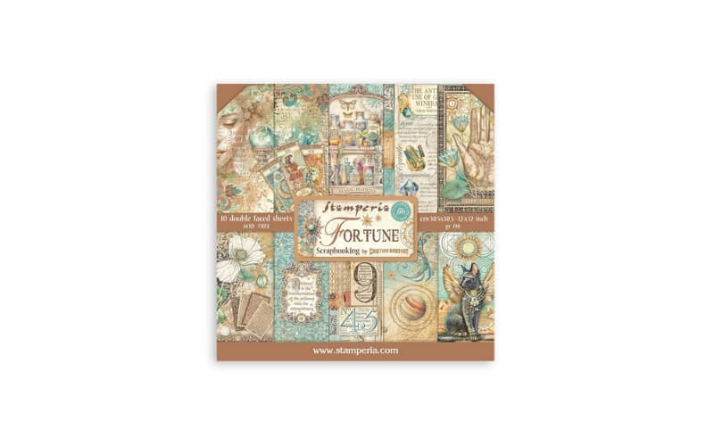 Plakboekpapier 30x30 Fortune Stamperia