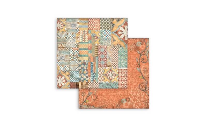 Plakboekpapier 30x30 Furry Friends Achtergronden Stamperia