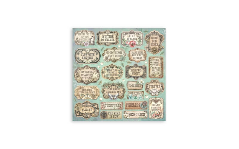 Plakboekpapier 30x30 Gardens of Time Stamperia