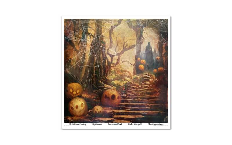 Plakboekpapier 30x30 Halloween Itd Collection