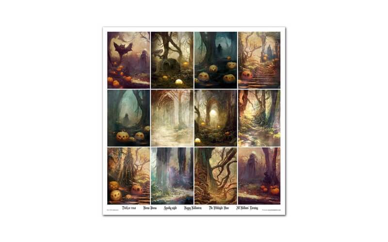 Plakboekpapier 30x30 Halloween Itd Collection
