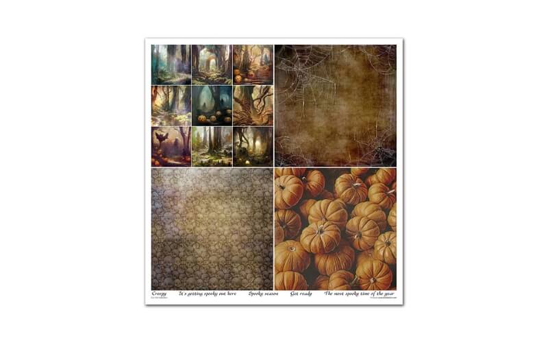 Plakboekpapier 30x30 Halloween Itd Collection