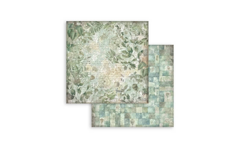 Plakboekpapier 30x30 Herbarium Silvae Achtergrond Stamperia