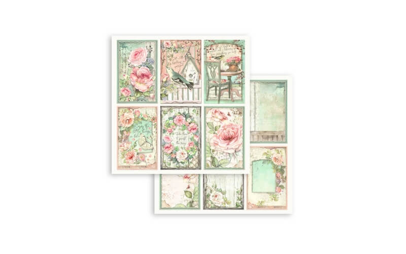 Plakboekpapier 30x30 House of Roses Stamperia