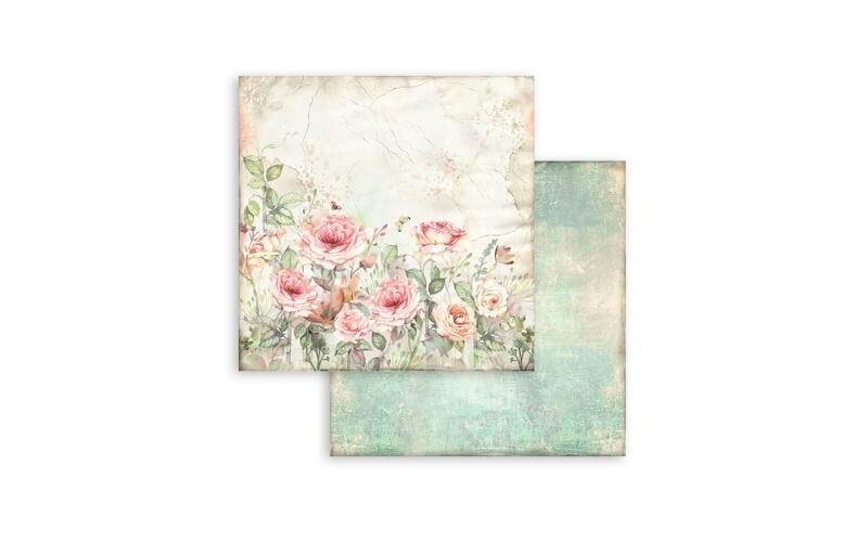 Plakboekpapier 30x30 House of Roses Stamperia