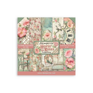 Plakboekpapier 30x30 House of Roses Stamperia