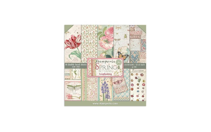 Plakboekpapier 30x30 Lente Stamperia