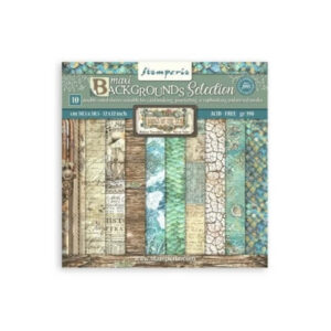 Plakboekpapier 30x30 Liedjes v.d Zee Achtergronden Stamperia