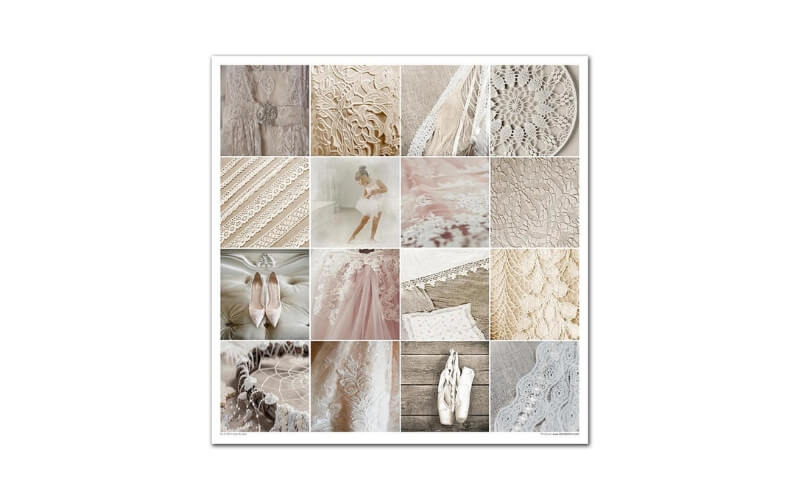 Plakboekpapier 30x30 Linen and Lace Itd Collection