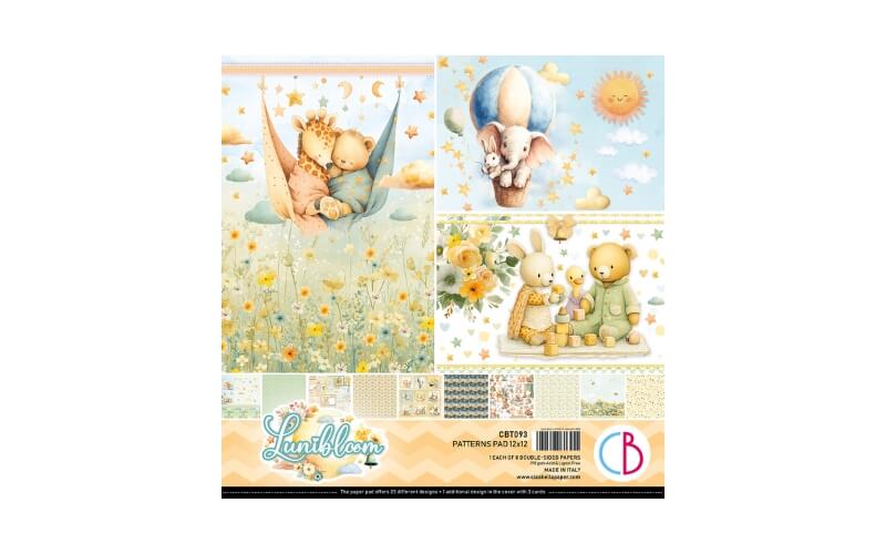 Plakboekpapier 30x30 Lunibloom Patterns Ciao Bella