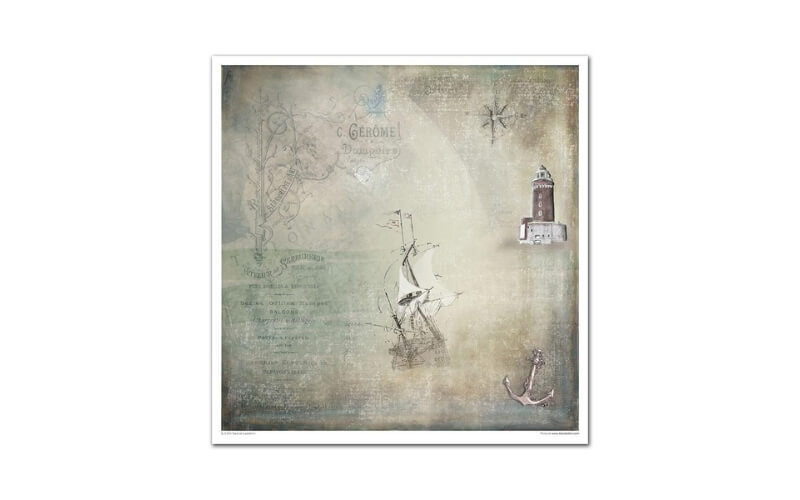 Plakboekpapier 30x30 Nautical Expedition Itd Collection