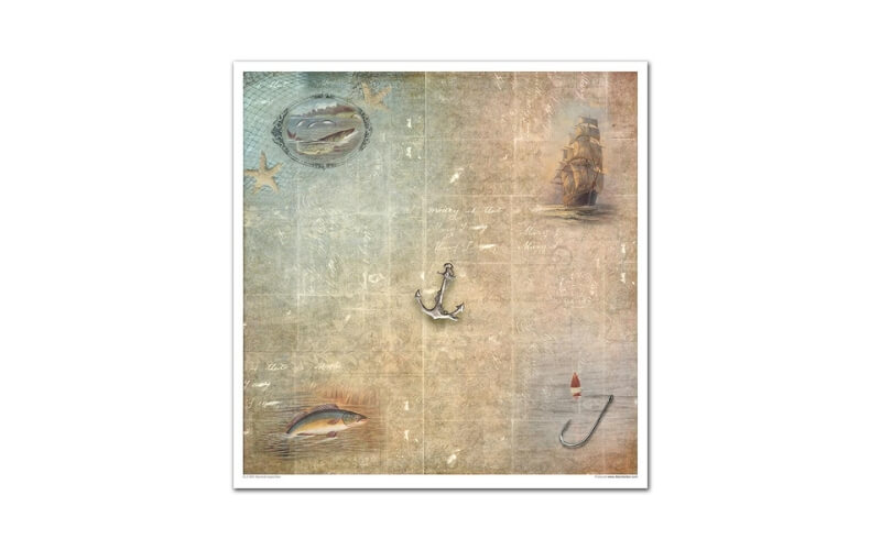 Plakboekpapier 30x30 Nautical Expedition Itd Collection