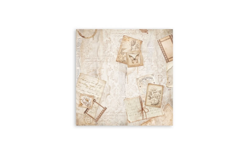 Plakboekpapier 30x30 Quiet Days Enkelzijdig Stamperia