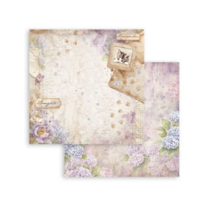 Plakboekpapier 30x30 Quiet Days Kitten Stamperia