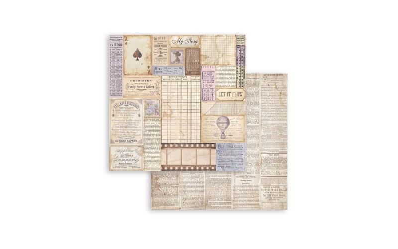 Plakboekpapier 30x30 Quiet Days Mixed Backgrounds Stamperia