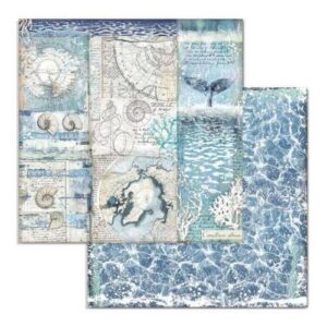 Plakboekpapier 30x30 Schelpen Stamperia