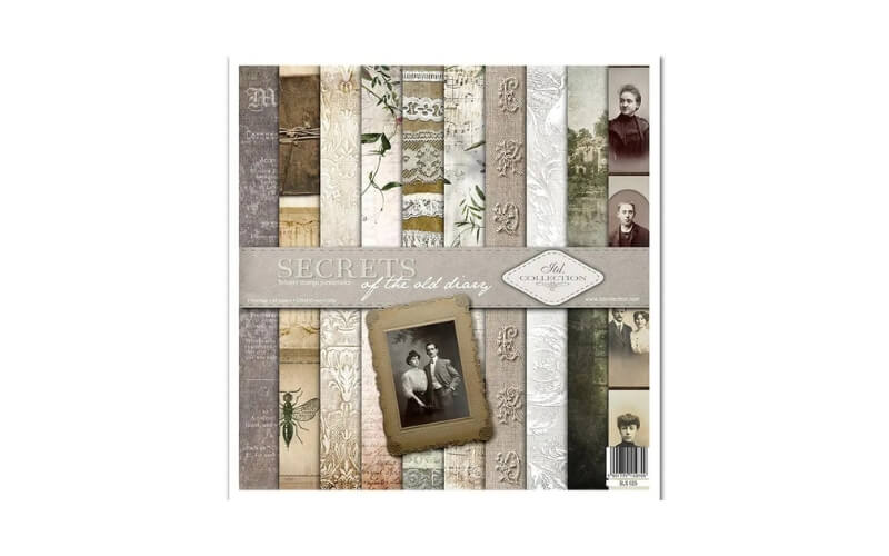 Plakboekpapier 30x30 Secrets Old Diary Itd Collection