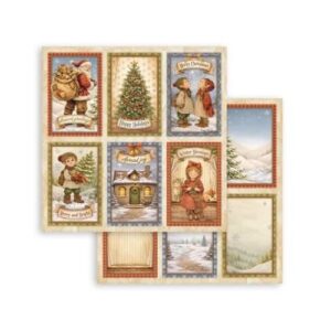 Plakboekpapier 30x30 Silent Night 6 Cards Stamperia