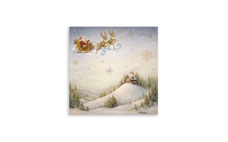 Plakboekpapier 30x30 Silent Night Enkelzijdig Stamperia