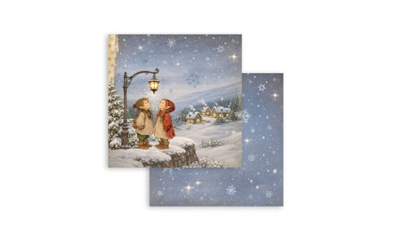 Plakboekpapier 30x30 Silent Night Stamperia
