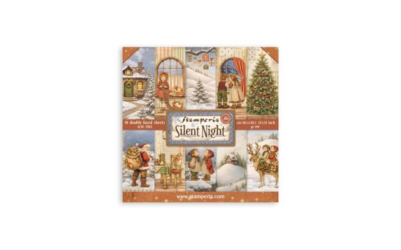 Plakboekpapier 30x30 Silent Night Stamperia