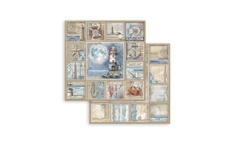 Plakboekpapier 30x30 Silent Sea Stamperia