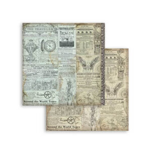 Plakboekpapier 30x30 Sir Vagebond The Traveler Stamperia