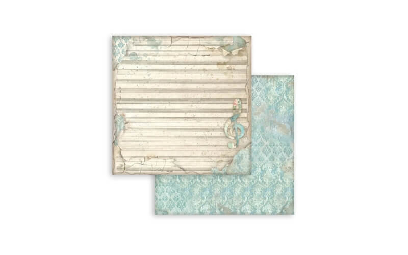 Plakboekpapier 30x30 Symphony Achtergronden Stamperia