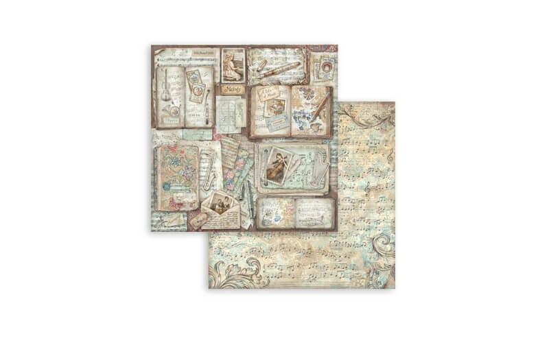 Plakboekpapier 30x30 Symphony Books Stamperia