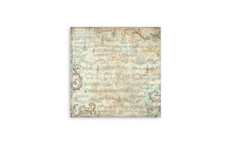 Plakboekpapier 30x30 Symphony Enkelzijdig Stamperia